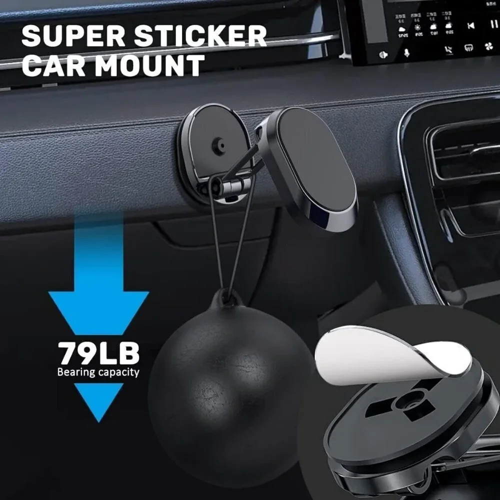 360° Rotation Magnetic Phone‎ Holder Foldable Car Mount Stand Dashboard U… - Picture 2 of 7